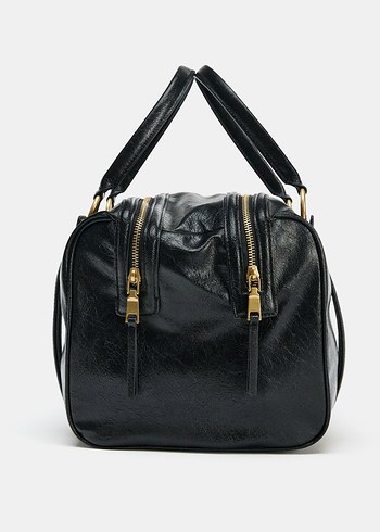 Kırmızı Deri Kadın Omuz Çantası - Görsel 5