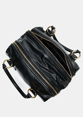 Kırmızı Deri Kadın Omuz Çantası - Görsel 6