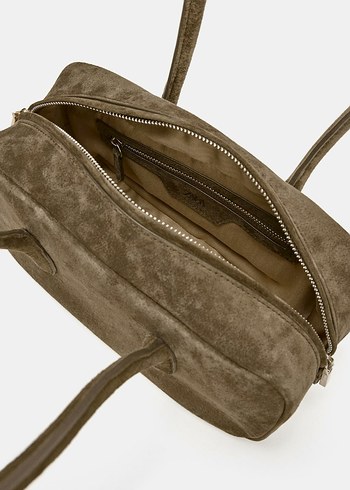 Bej Süet Kadın El Çantası - Görsel 4