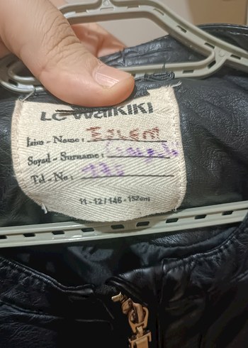 11-12 Yaş Beden Siyah Mini Deri Biker Ceket
