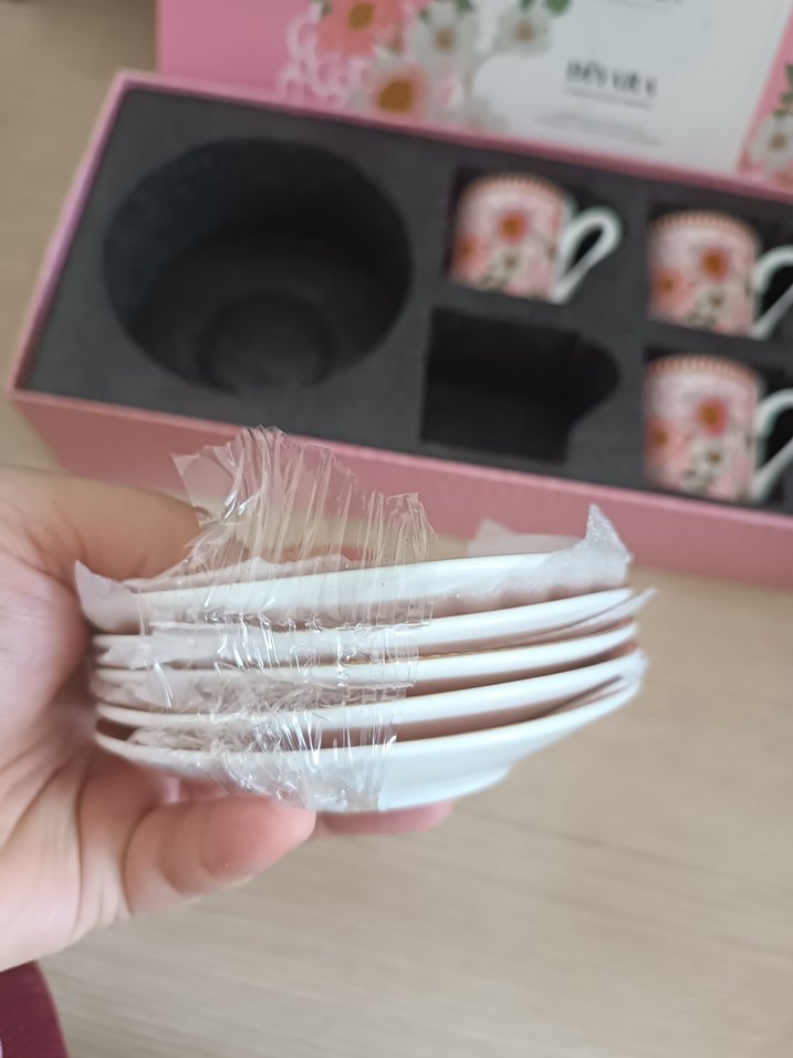 Karaca Diyara 6 Kişilik Pembe Kahve Fincanı Seti - Görsel 2