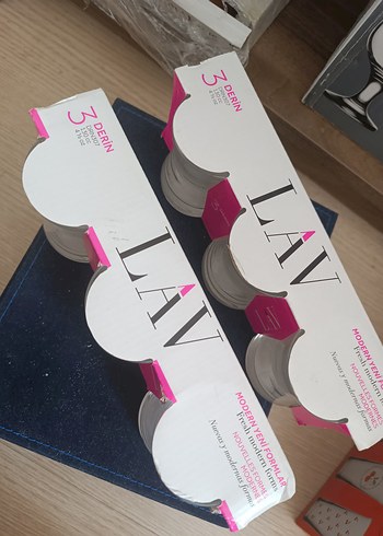 LAV 3'lü Pembe Detaylı Bardak Seti - Görsel 2