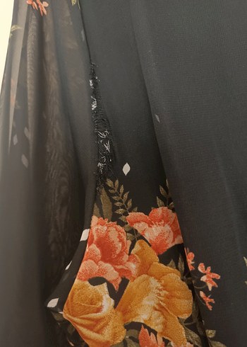 Çiçek Desenli Uzun Bohem Elbise - Görsel 8