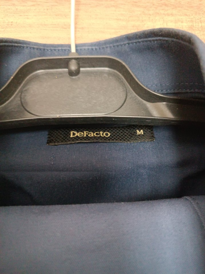 Uzun Kollu Düğmeli Mavi Erkek Gömlek - Görsel 5