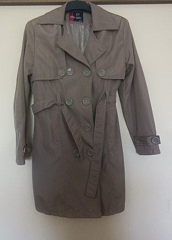 Düğmeli Bej Midi Trençkot - Görsel 5