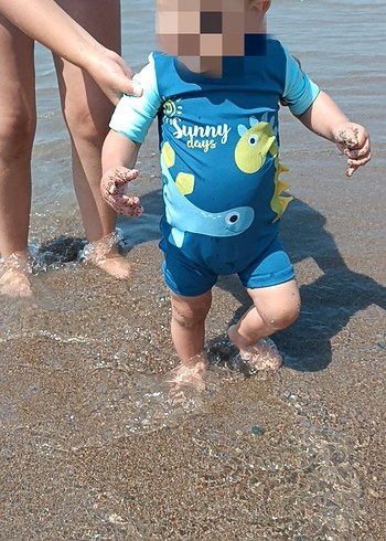 Beden Erkek Bebek Mavi Deniz Temalı Mayo