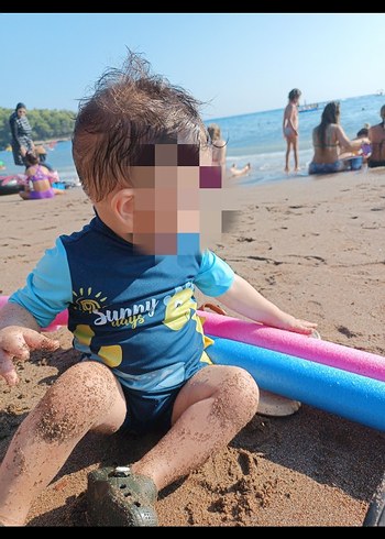 Defacto Erkek Bebek Mavi Deniz Temalı Mayo