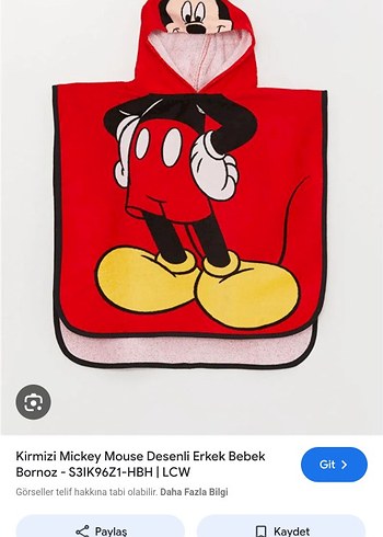 Çocuk Kırmızı Kapüşonlu Baskılı Panço - Görsel 3