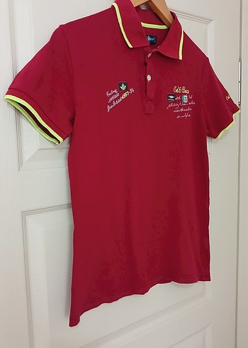 Bordo Düğmeli Kısa Kollu Erkek Polo Tişört - Görsel 2