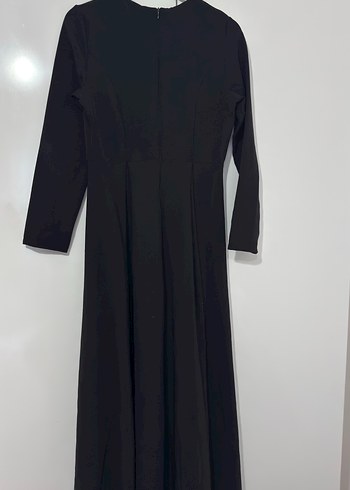 Siyah Uzun Kollu Kadın Elbise - Görsel 2