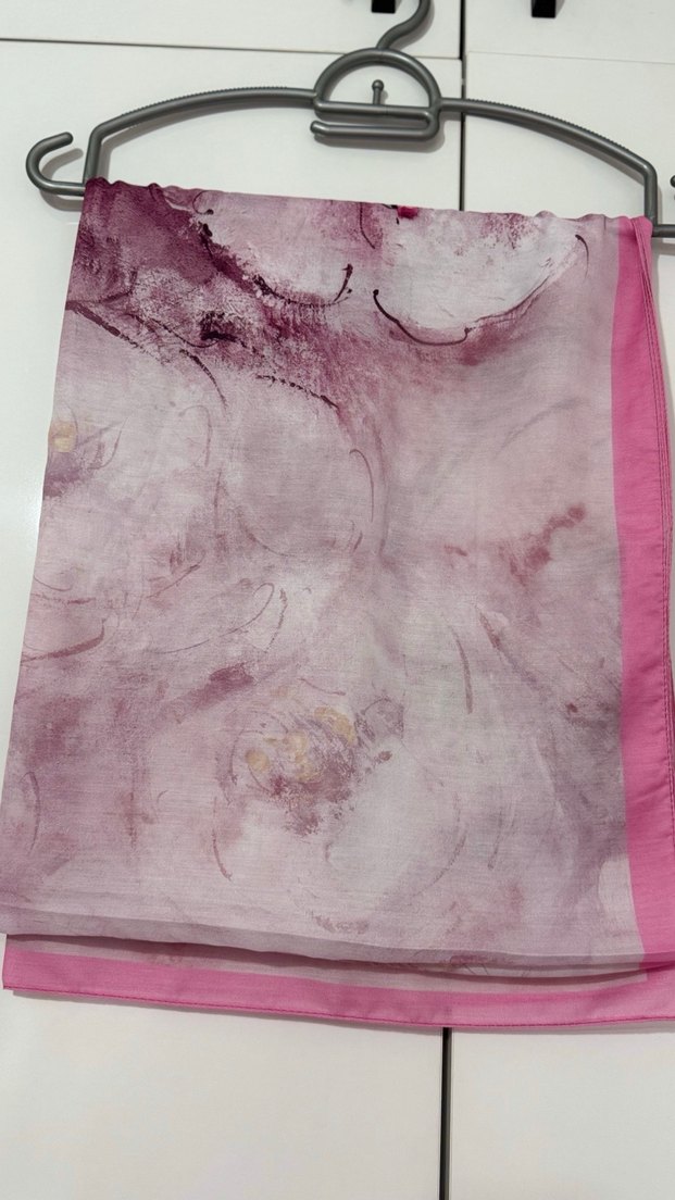 Lamelif Pembe Desenli Şal - Görsel 3