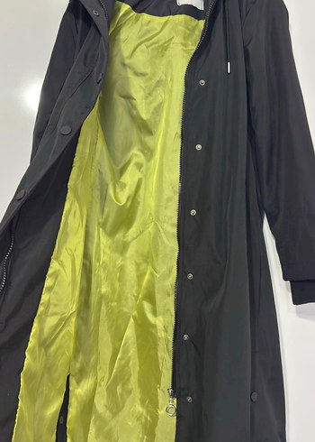 Kadın Siyah Uzun Astarlı Trenç - Görsel 2