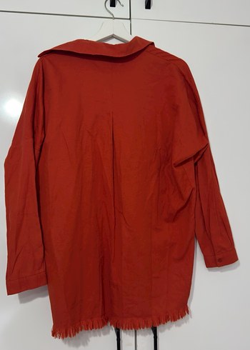 Kadın Kiremit Düğmeli Gömlek - Görsel 2