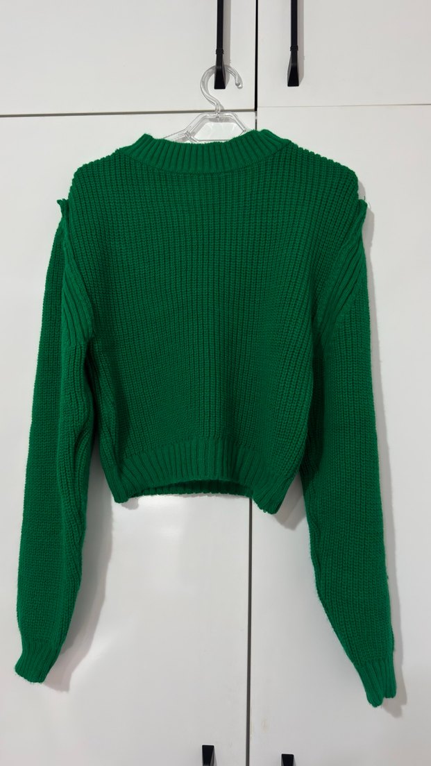 Yeşil Kadın Triko Kazak - Görsel 2