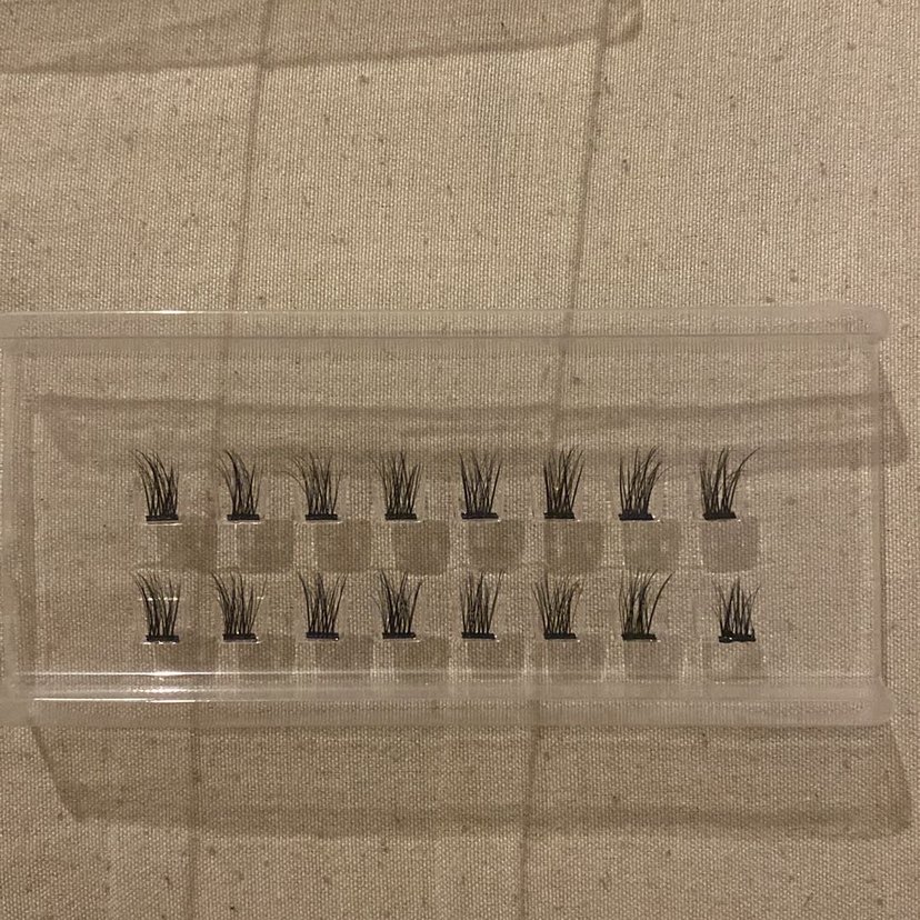 Bej rengi gri takma kirpik seti - Görsel 3