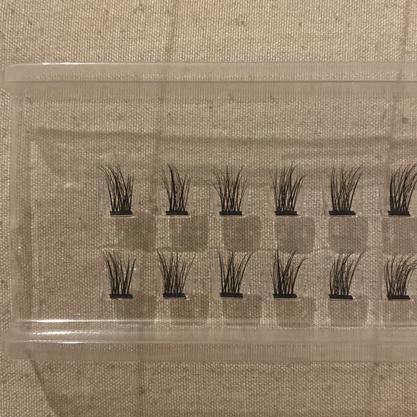 Bej rengi gri takma kirpik seti - Görsel 2