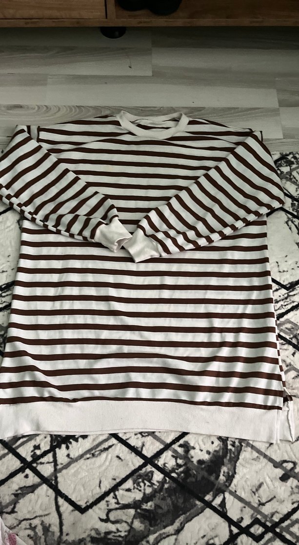 Kahverengi Çizgili tunik - Görsel 2