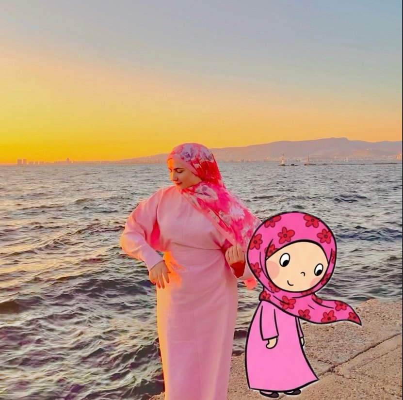 Pembe Keten Uzun Kollu Salaş Elbise - Görsel 3