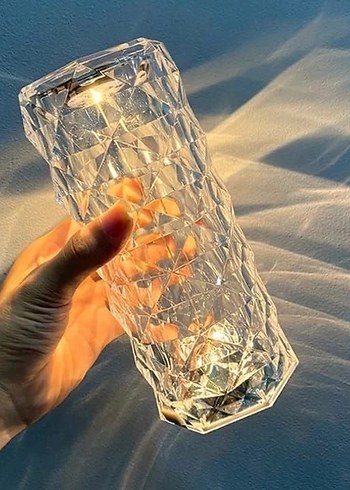 Beyaz Kristal Desenli Masa Lambası - Görsel 3