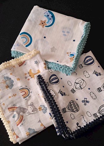 Nakışlı Pamuklu Çocuk Battaniyesi (Müslim) - Görsel 2