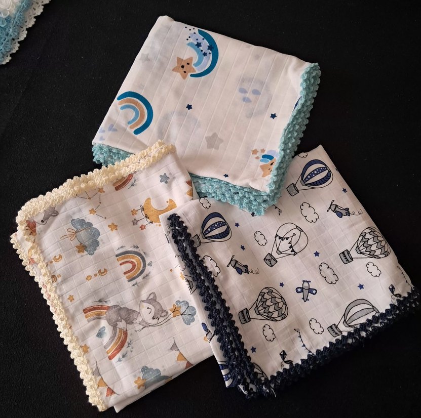 Nakışlı Pamuklu Çocuk Battaniyesi (Müslim) - Görsel 2