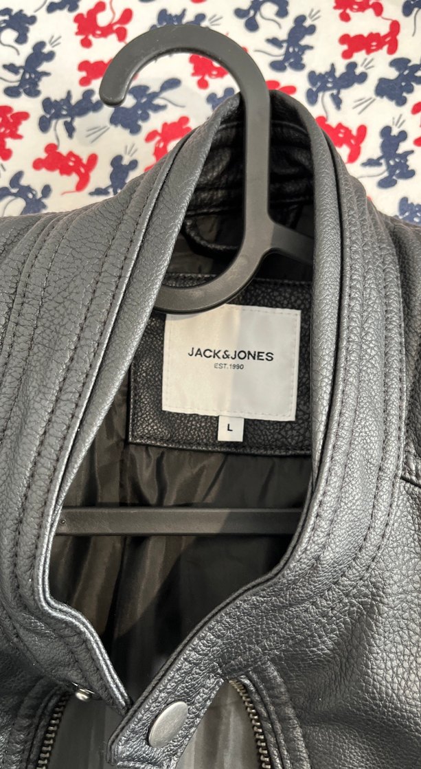 Erkek Siyah Deri Biker Ceket - Görsel 5