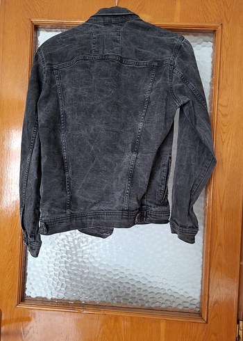 Gri Düğmeli Erkek Denim Ceket - Görsel 2