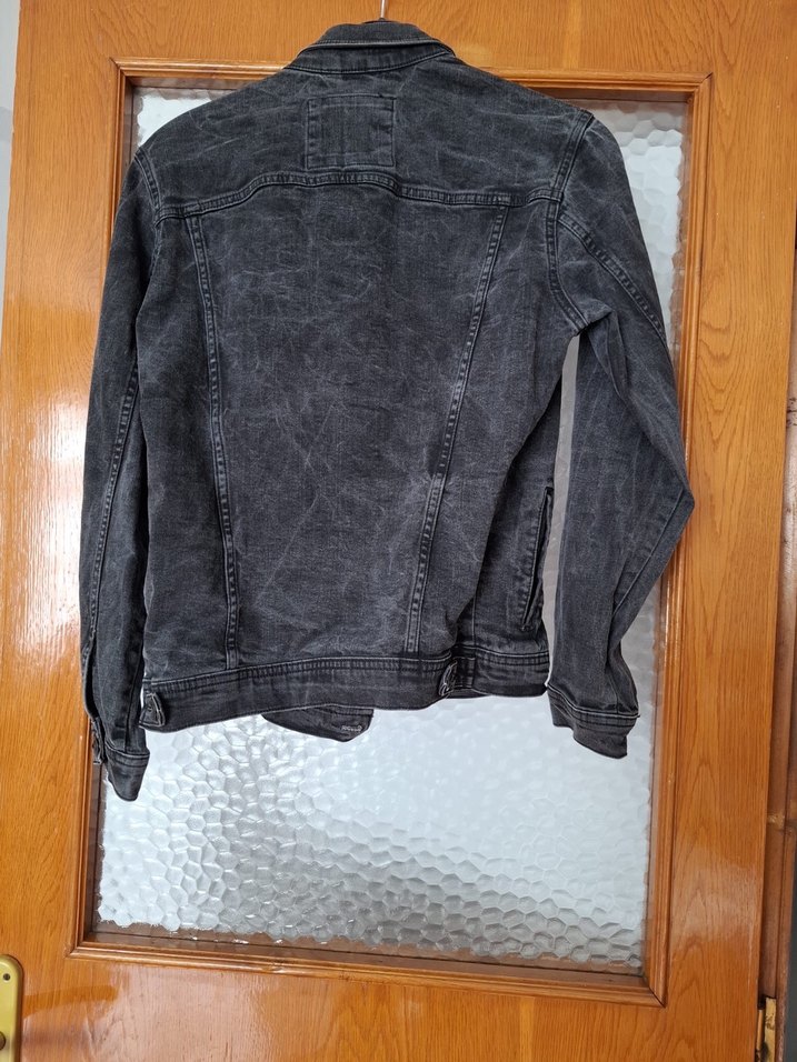 Gri Düğmeli Erkek Denim Ceket - Görsel 2