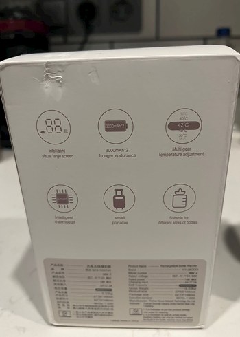 Şarjlı Bebek Biberon Isıtıcısı Gri-Beyaz - Görsel 2