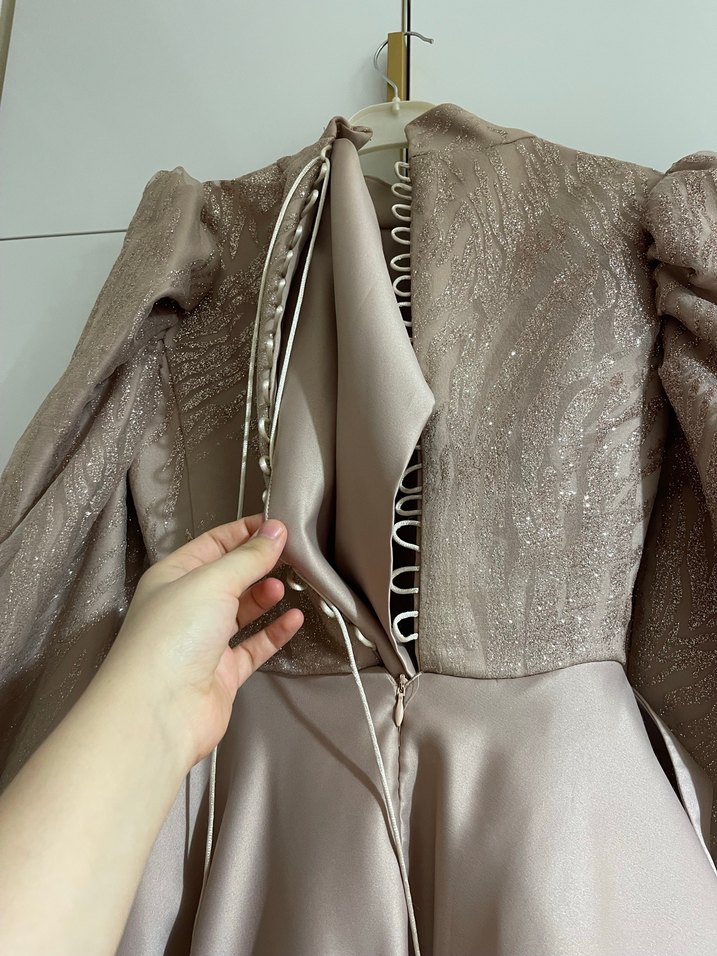 Pudra Kadın  Abiye Elbise - Görsel 3