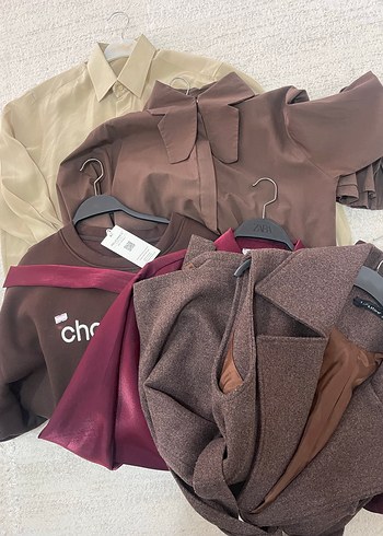 Kahverengi Kemerli Yün Yelek - Görsel 6