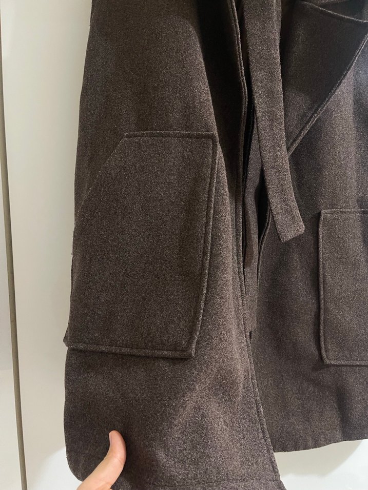 Kahverengi Kemerli Yün Yelek - Görsel 2