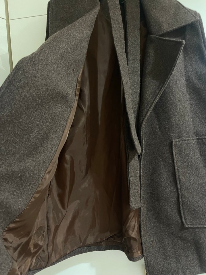 Kahverengi Kemerli Yün Yelek - Görsel 3