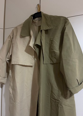 Kadın Keten Trenchcoat, Salaş Kesim, - Görsel 6
