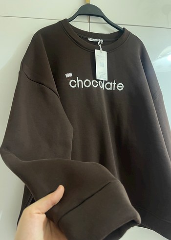 Kahverengi sweat - Görsel 4
