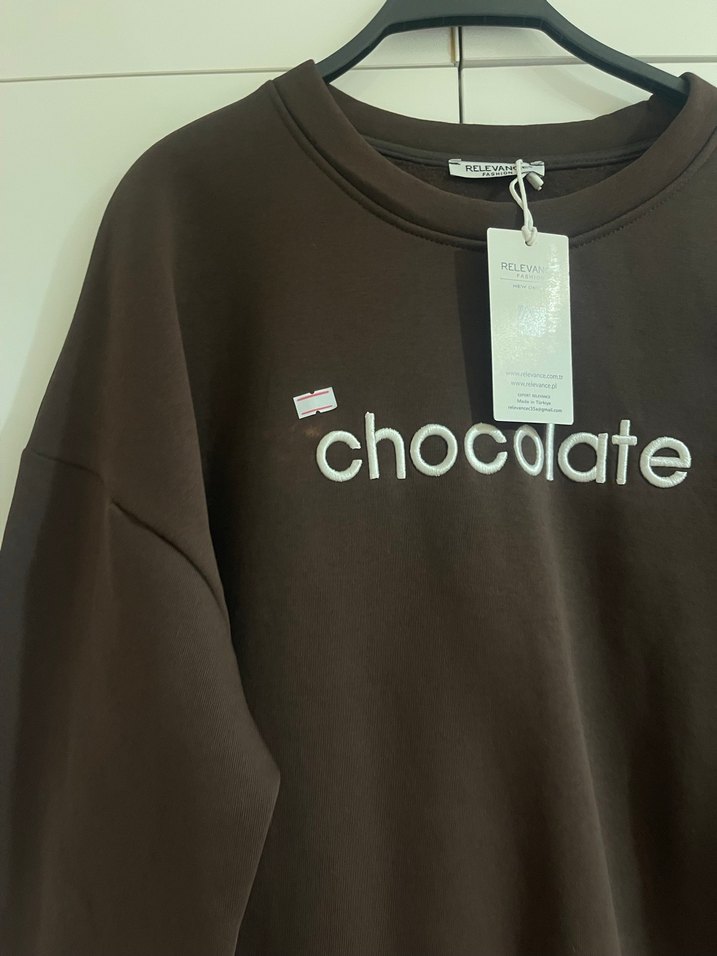 Kahverengi sweat - Görsel 2