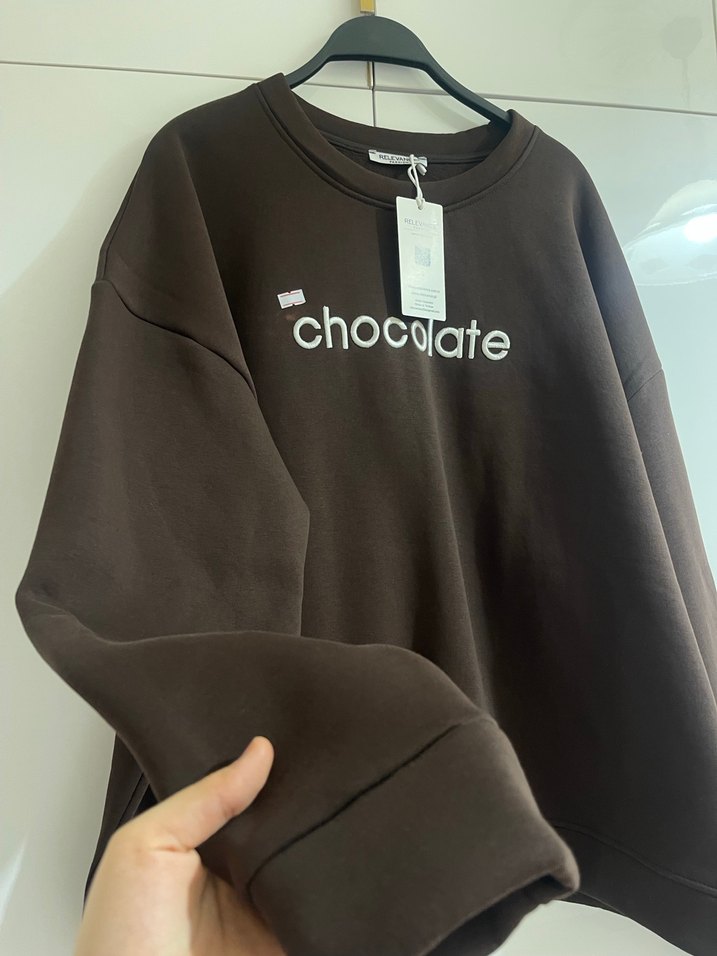 Kahverengi sweat - Görsel 4