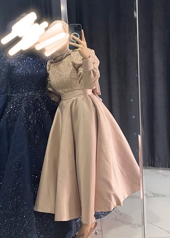 Tesettür midi boy abiye - Görsel 4