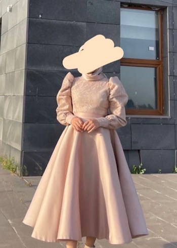 Tesettür midi boy abiye - Görsel 2