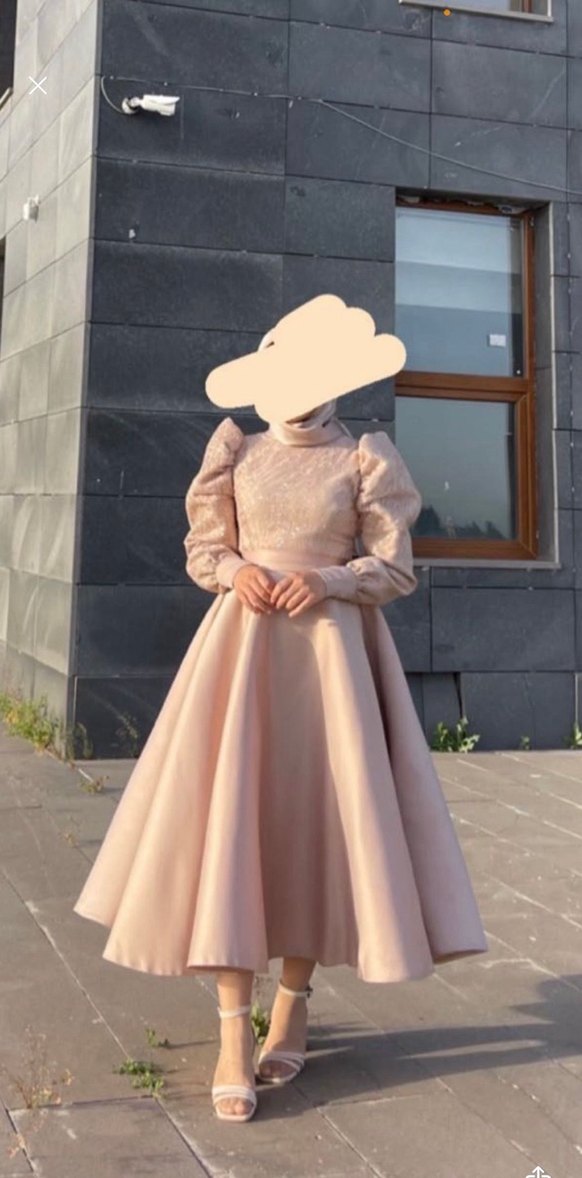 Tesettür midi boy abiye - Görsel 2