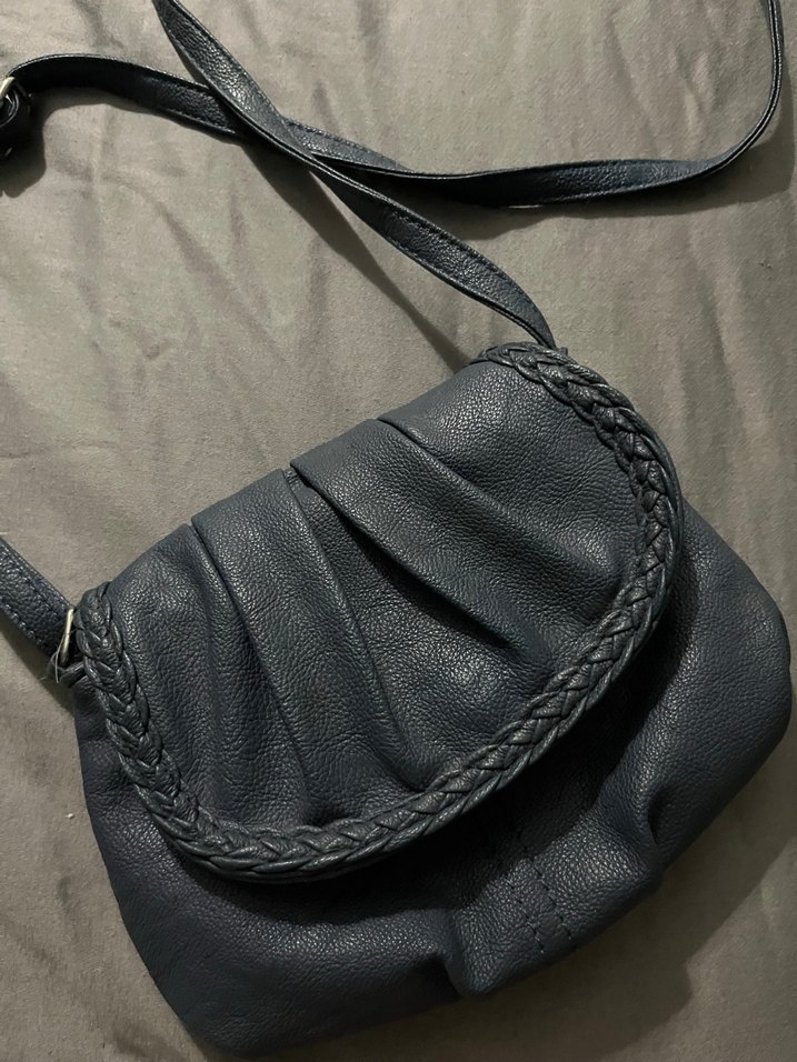 Gri Deri Tokalı Kadın Çanta - Görsel 2