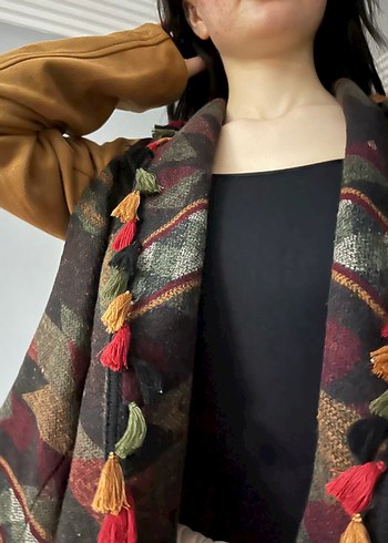 Kahverengi Bohem Kadın Ceket - Görsel 3