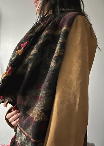 Kahverengi Bohem Kadın Ceket - Görsel 6