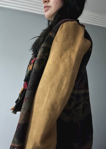 Kahverengi Bohem Kadın Ceket - Görsel 5