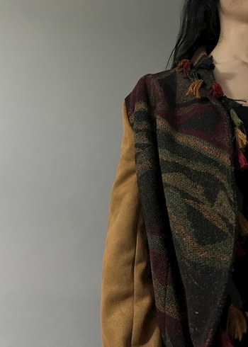 Kahverengi Bohem Kadın Ceket - Görsel 7