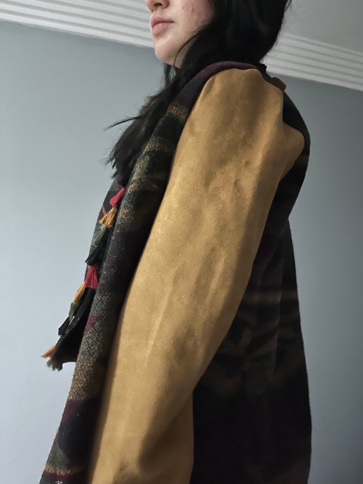 Kahverengi Bohem Kadın Ceket - Görsel 5