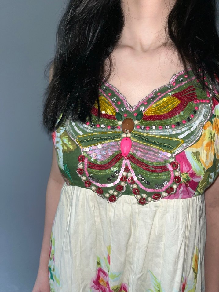 Beleza Indiana Çok Renkli Bohem Elbise - Görsel 4