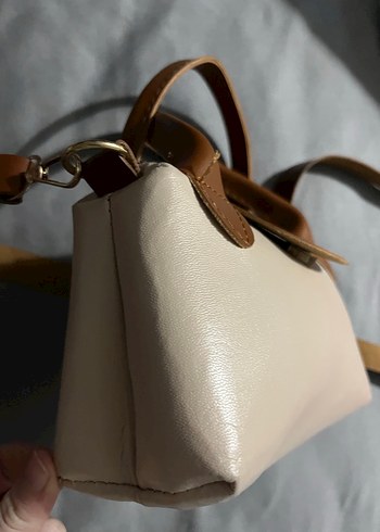 Bej Deri Kadın Çanta - Görsel 5