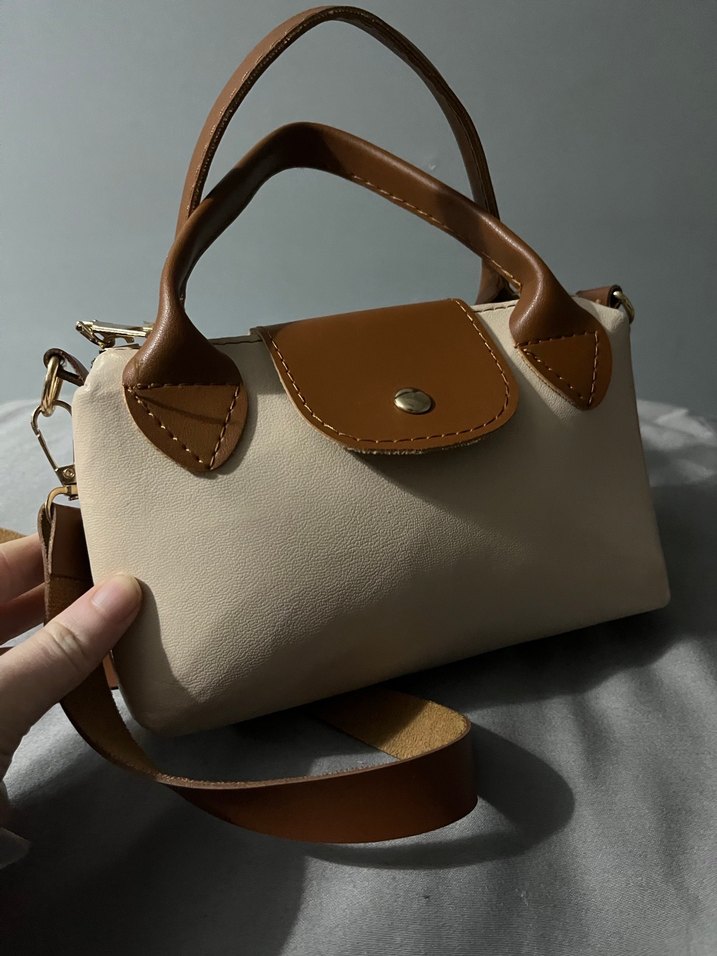 Bej Deri Kadın Çanta - Görsel 4