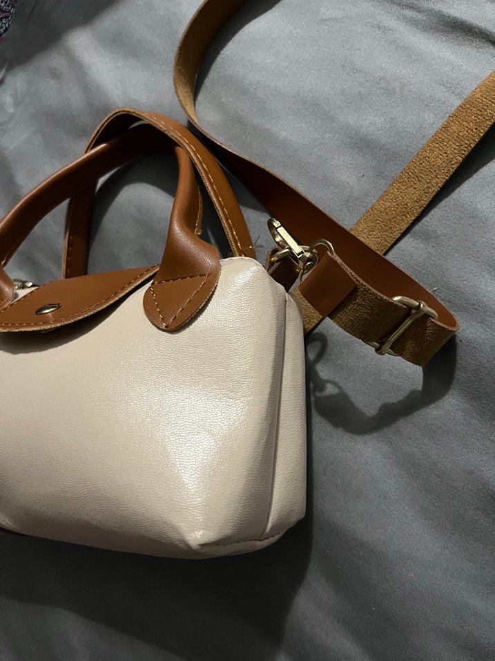 Bej Deri Kadın Çanta - Görsel 3